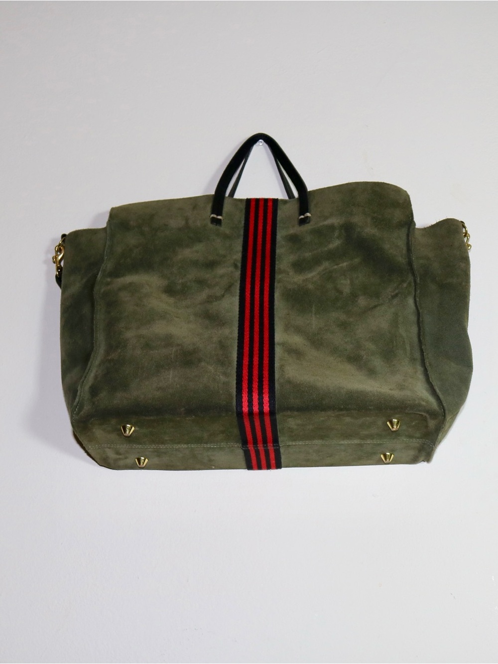 Clare V. Simple Tote in Army Suede - Picture 6 of 16